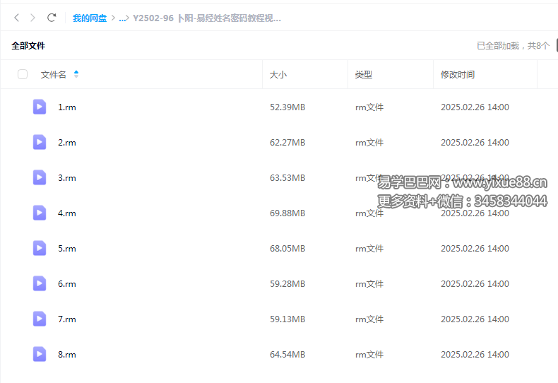 卜阳-易经姓名密码教程视频8集