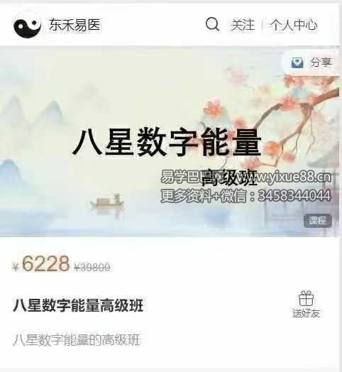 东禾易医《八星数字能量》中高级班