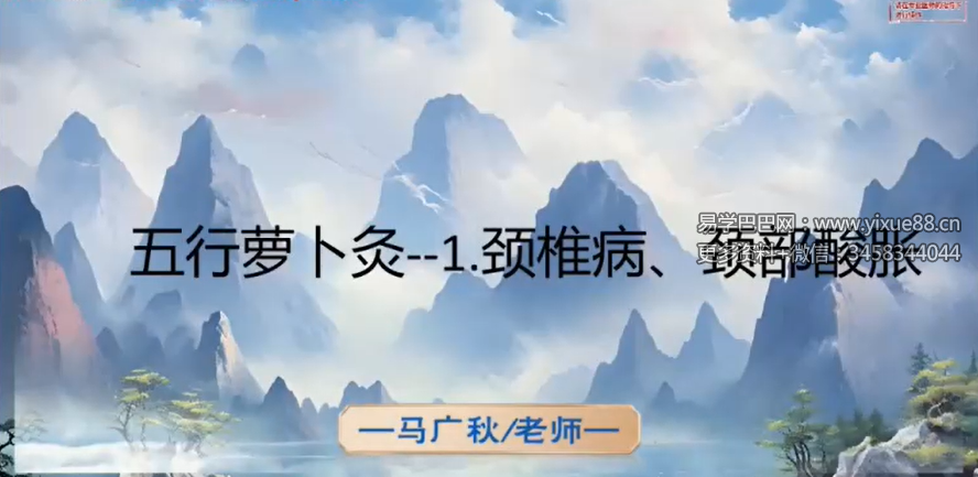 马广秋五行萝卜灸27集