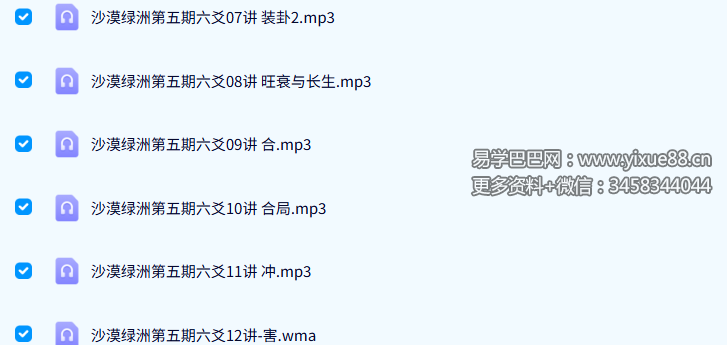 沙漠绿洲六爻基础+网络+提高班 6套合集